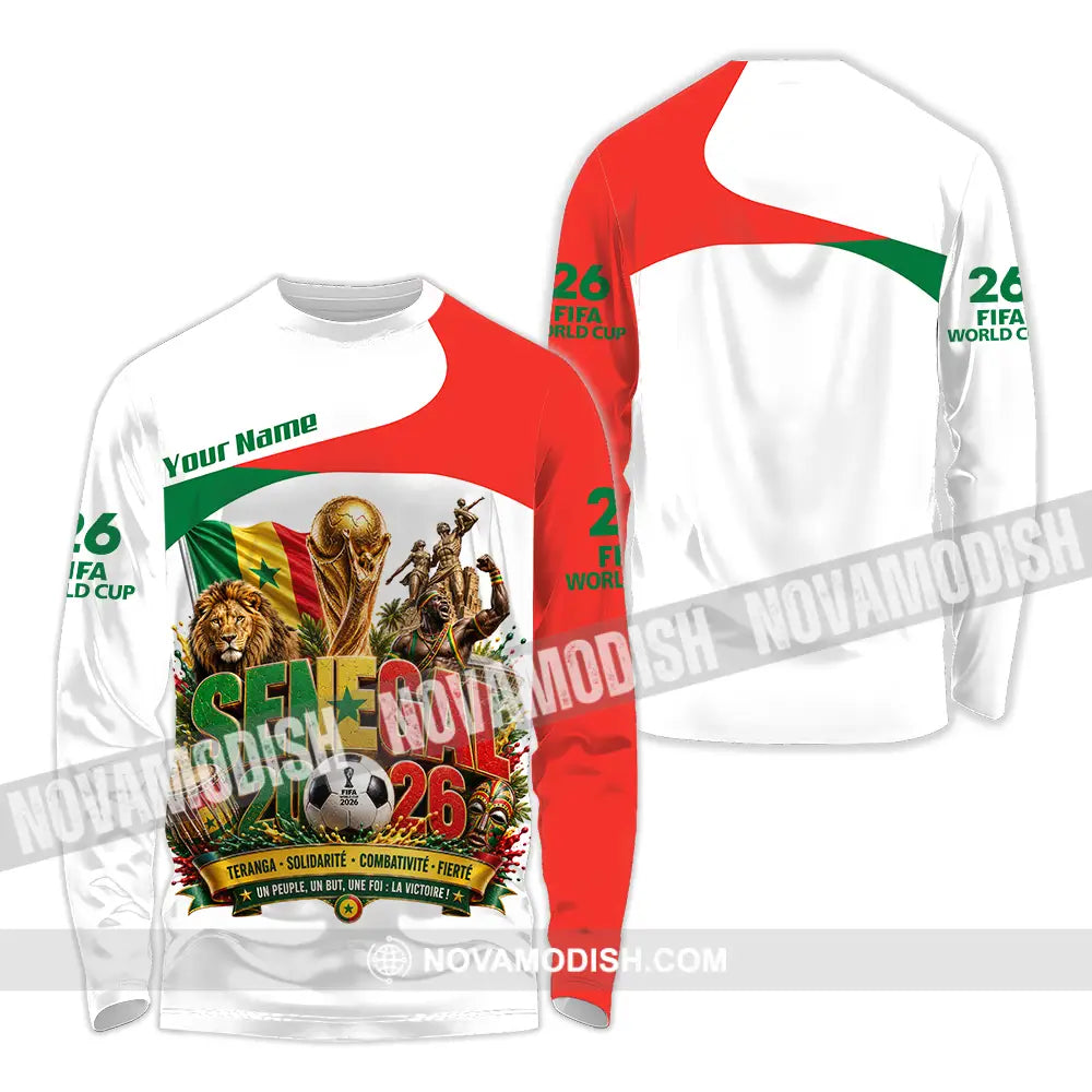Unisex Shirt - Custom Senegal World Cup 2026 Shirt - Long Sleeve Shirt / S - T-shirt