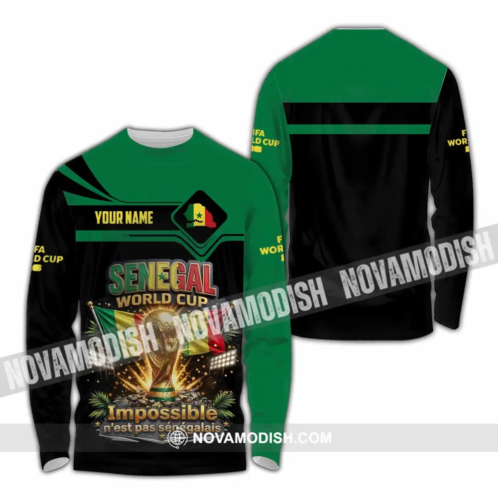 Unisex Shirt - Custom Senegal World Cup 2026 Shirt - Long Sleeve Shirt / S - T-shirt