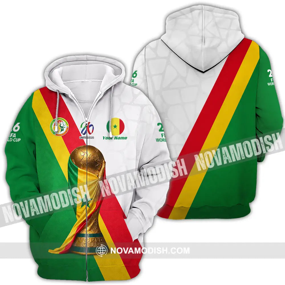 Unisex Shirt - Custom Senegal World Cup 2026 Shirt - Zipper Hoodie / S - T-shirt