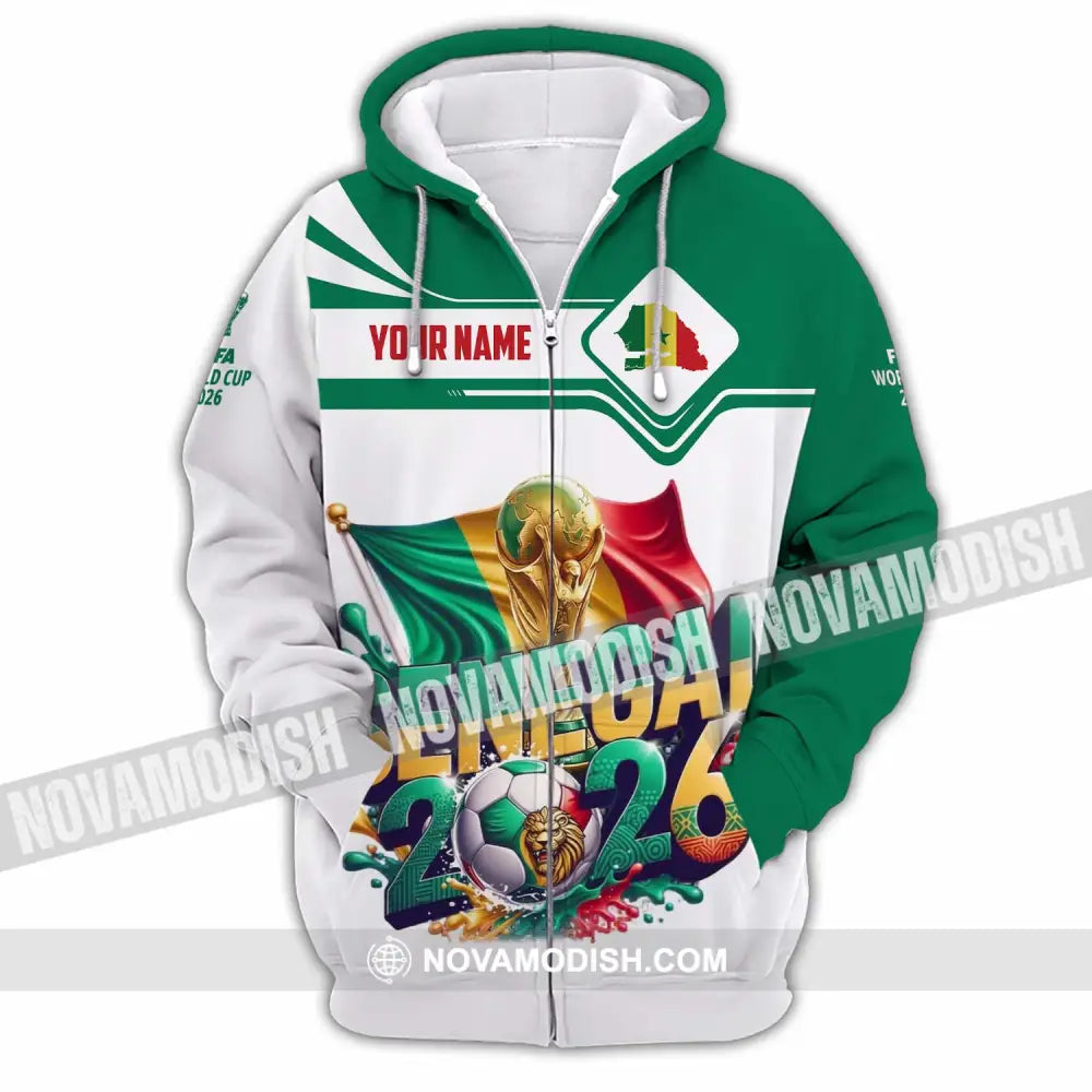 Unisex Shirt - Custom Senegal World Cup 2026 Shirt - Zipper Hoodie / S - T-shirt