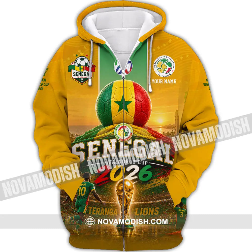 Unisex Shirt - Custom Senegal World Cup 2026 Shirt - Zipper Hoodie / S - T-shirt