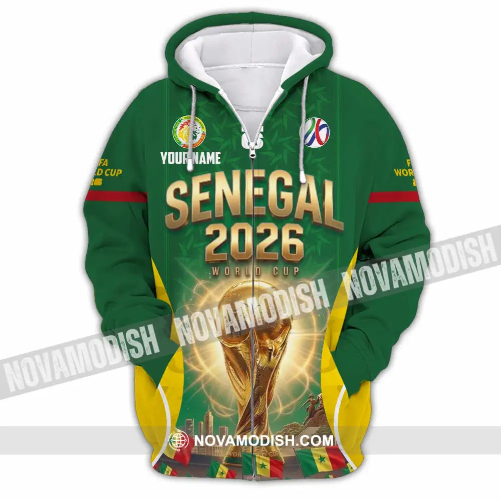 Unisex Shirt - Custom Senegal World Cup 2026 Shirt - Zipper Hoodie / S - T-shirt
