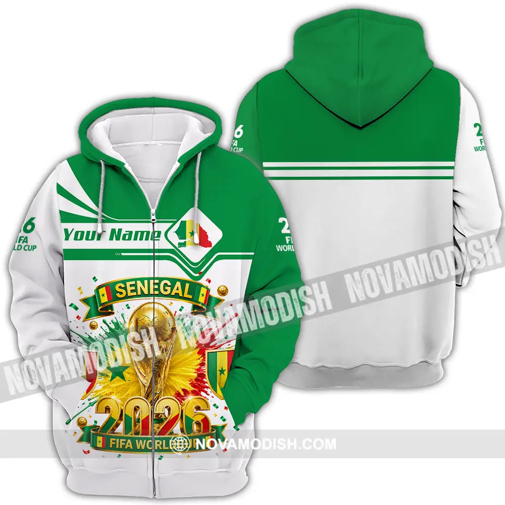 Unisex Shirt - Custom Senegal World Cup 2026 Shirt - Zipper Hoodie / S - T-shirt