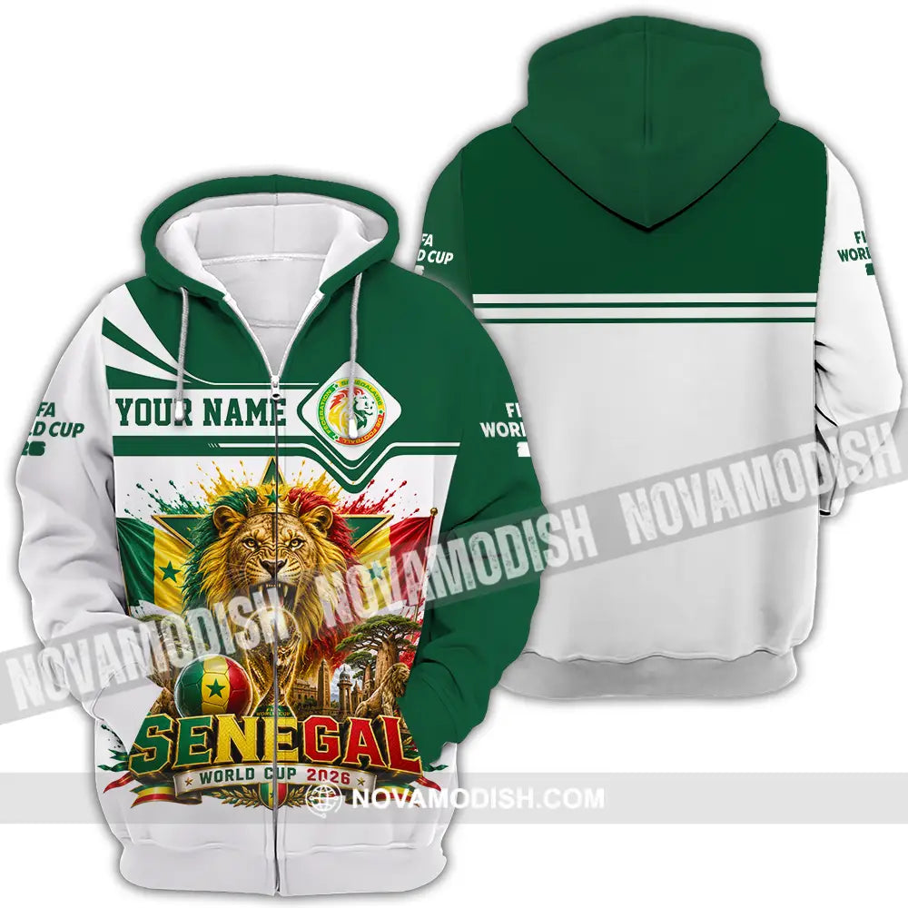 Unisex Shirt - Custom Senegal World Cup 2026 Shirt - Zipper Hoodie / S - T-shirt