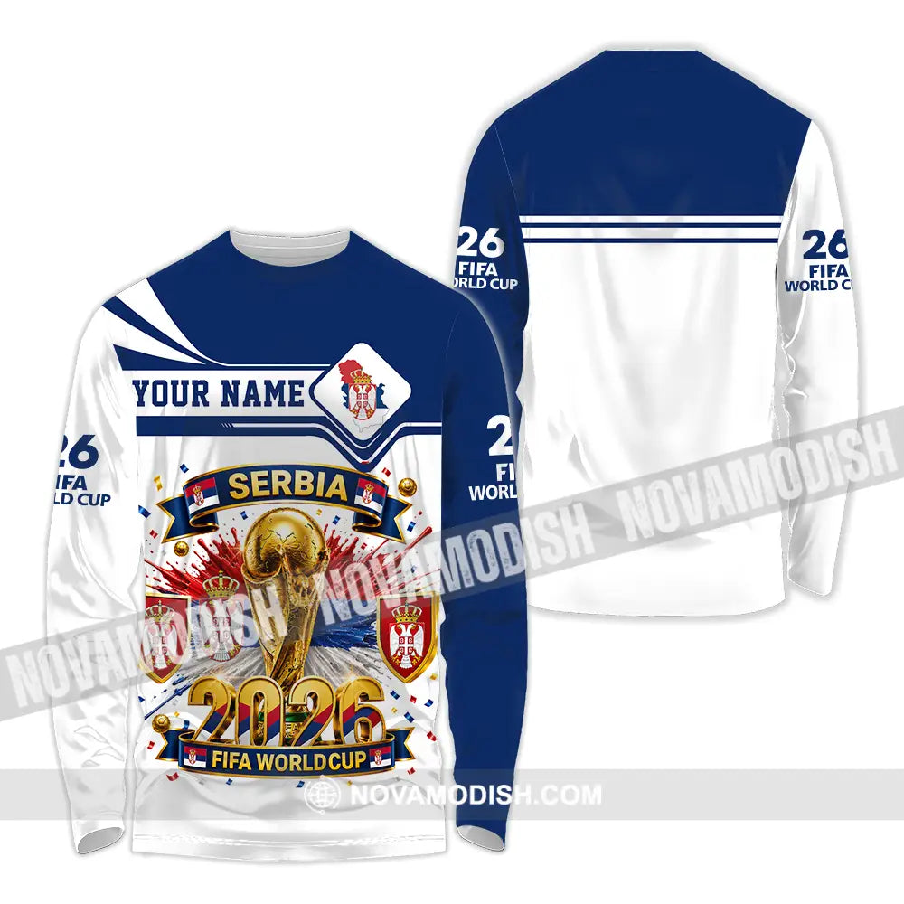 Unisex Shirt - Custom Serbia World Cup 2026 Shirt - Long Sleeve Shirt / S - T-shirt