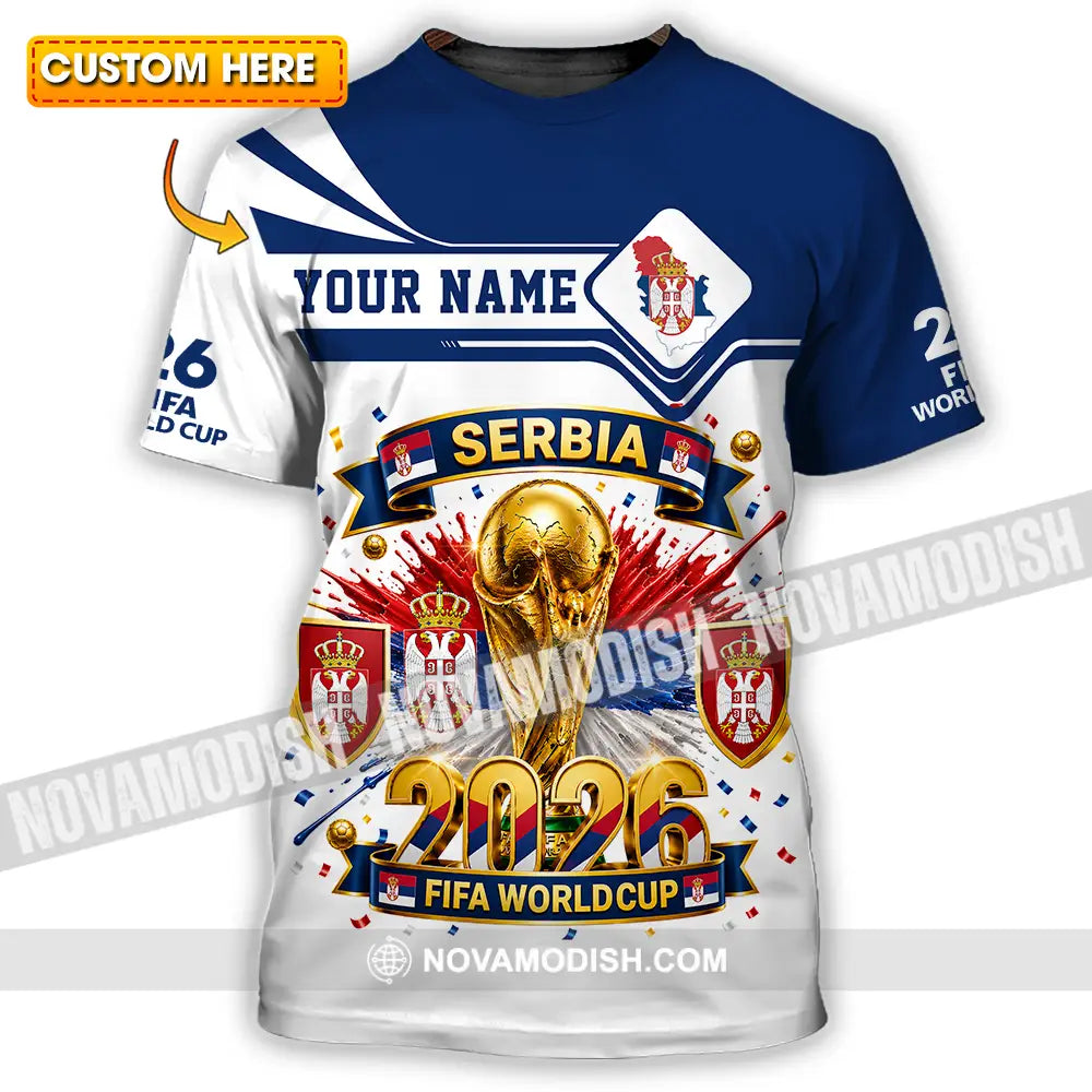 Unisex Shirt - Custom Serbia World Cup 2026 Shirt - T-shirt