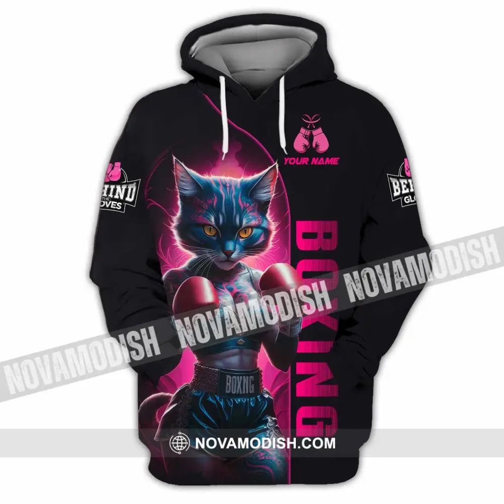Unisex Shirt - Custom Sexy Boxing Cat Boxing Lover Shirt Hoodie / S T-shirt