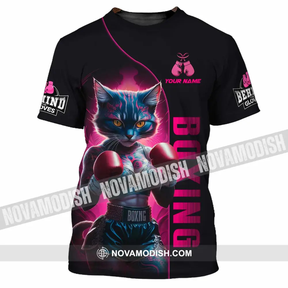 Unisex Shirt - Custom Sexy Boxing Cat Boxing Lover Shirt T-Shirt / S T-shirt