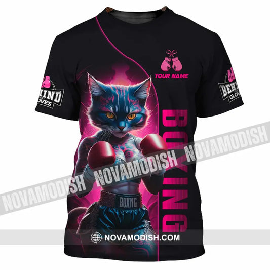 Unisex Shirt - Custom Sexy Boxing Cat Boxing Lover Shirt T-Shirt / S T-shirt