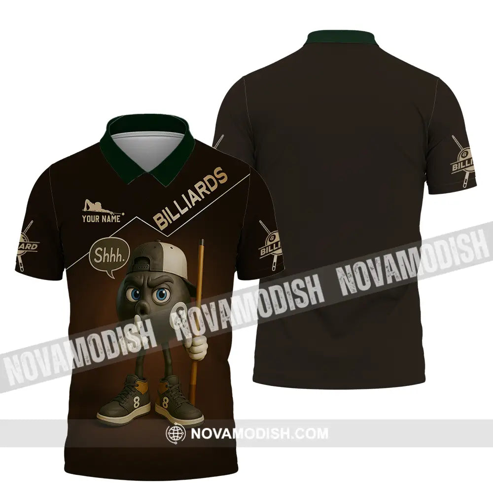 Unisex Shirt - Custom Shhh Billiards Shirt Polo Shirt / S T-shirt