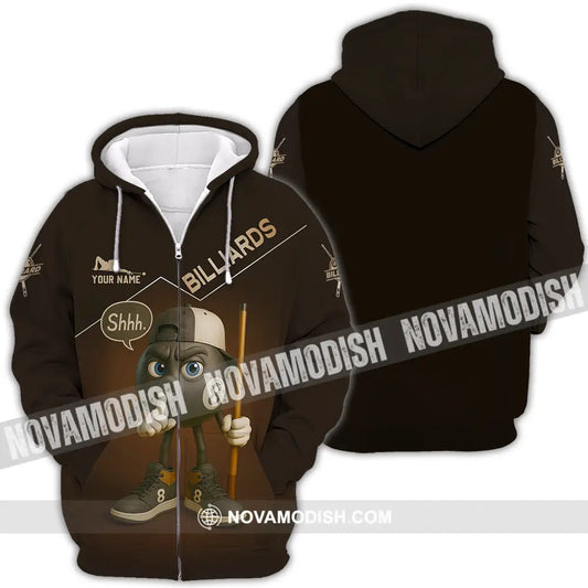 Unisex Shirt - Custom Shhh Billiards Shirt Zipper Hoodie / S T-shirt
