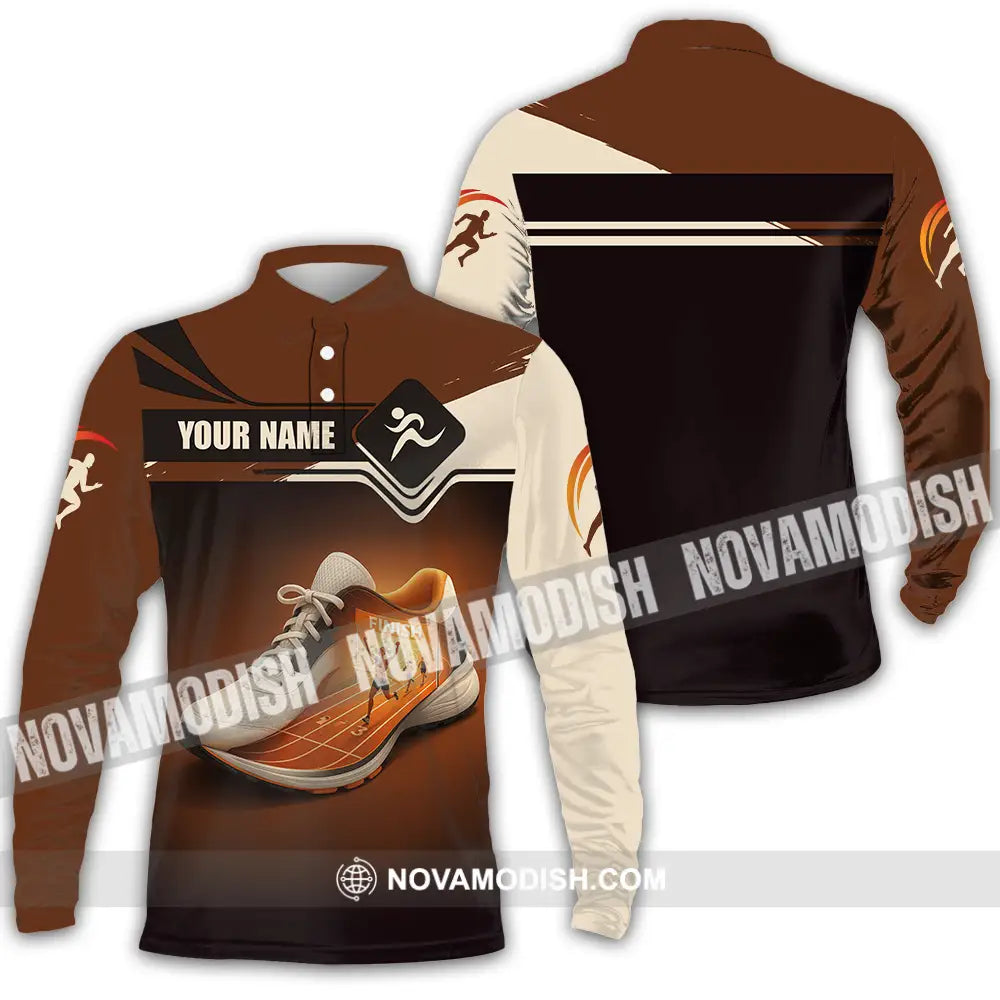 Unisex Shirt - Custom Shoes Of Champion Runner Running Sporty Shirt Long Sleeve Polo / S T-shirt