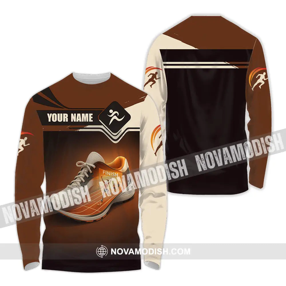 Unisex Shirt - Custom Shoes Of Champion Runner Running Sporty Shirt Long Sleeve Shirt / S T-shirt