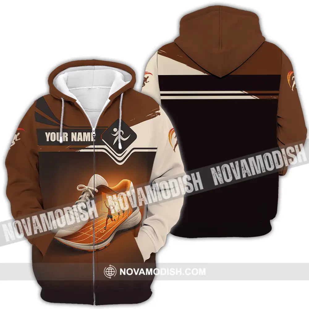 Unisex Shirt - Custom Shoes Of Champion Runner Running Sporty Shirt Zipper Hoodie / S T-shirt