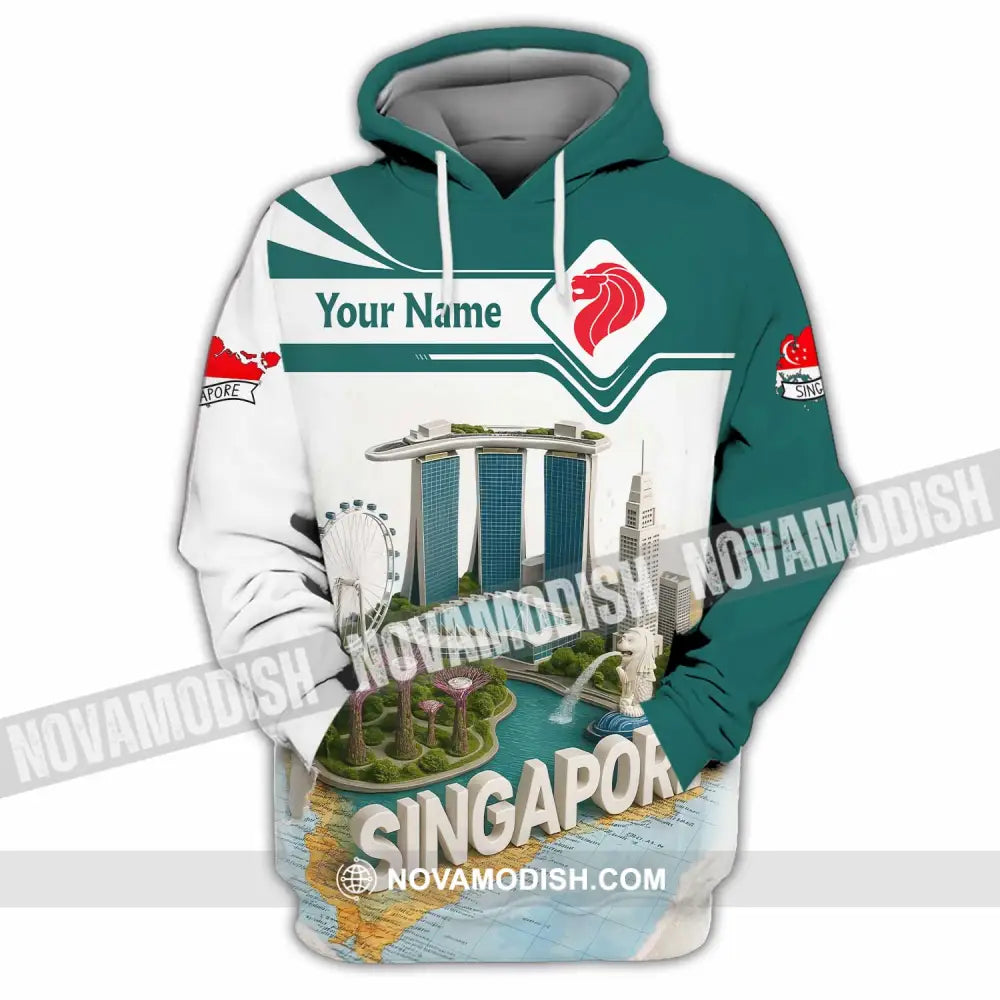 Unisex Shirt - Custom Singapore 3D Shirt Hoodie / S T-shirt