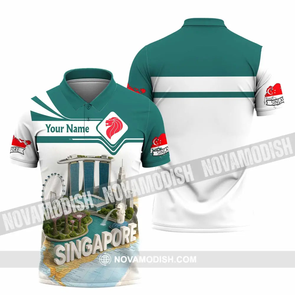 Unisex Shirt - Custom Singapore 3D Shirt Polo Shirt / S T-shirt