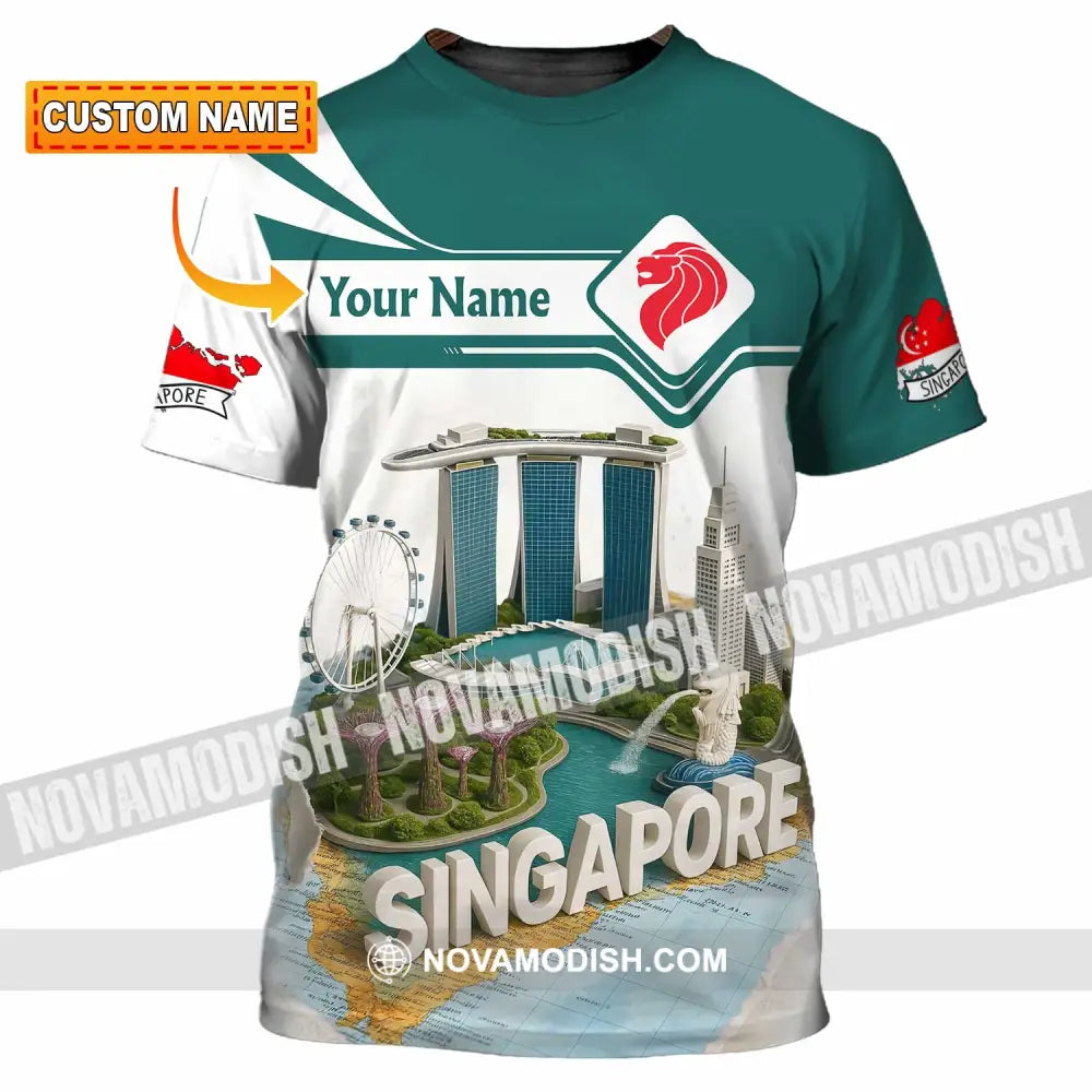Unisex Shirt - Custom Singapore 3D Shirt T-shirt