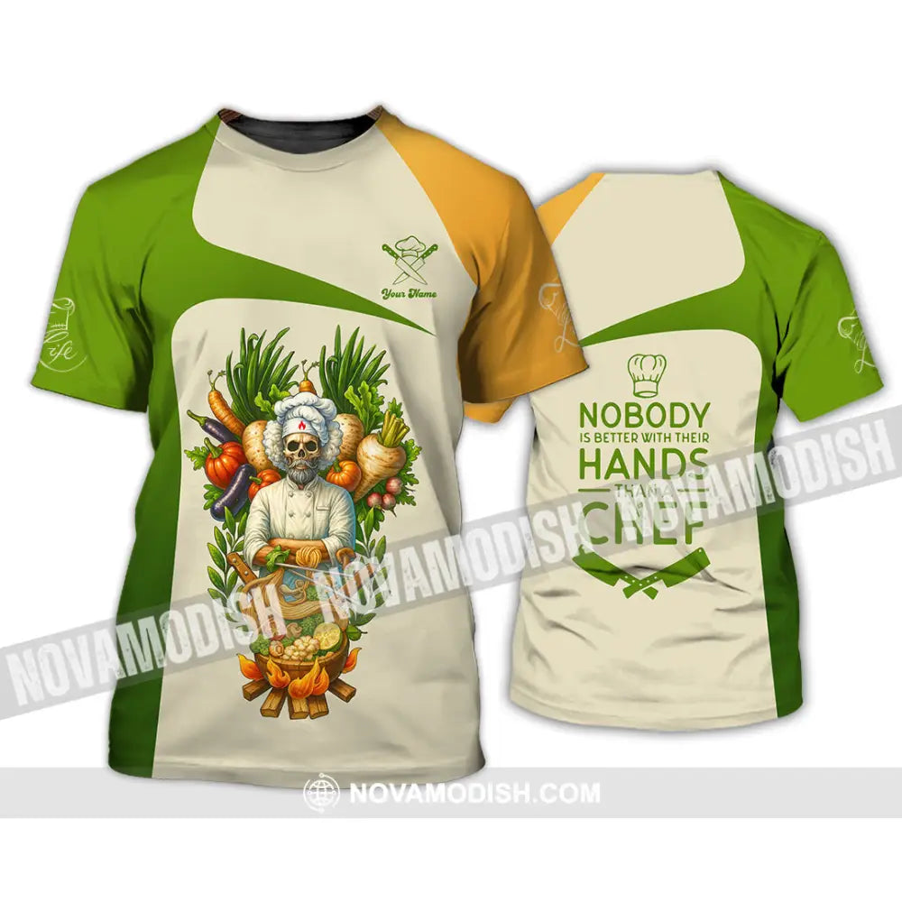 Unisex Shirt - Custom Skeleton Life Of Chef Shirt T-Shirt / S T-shirt
