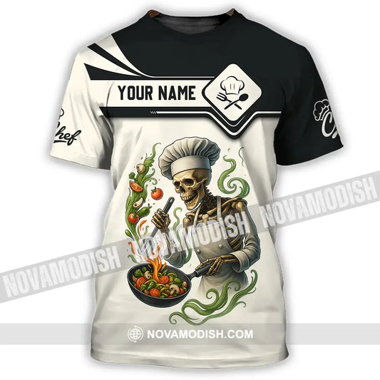Unisex Shirt - Custom Skeleton Master Chef Chef Shirt T-Shirt / S T-shirt