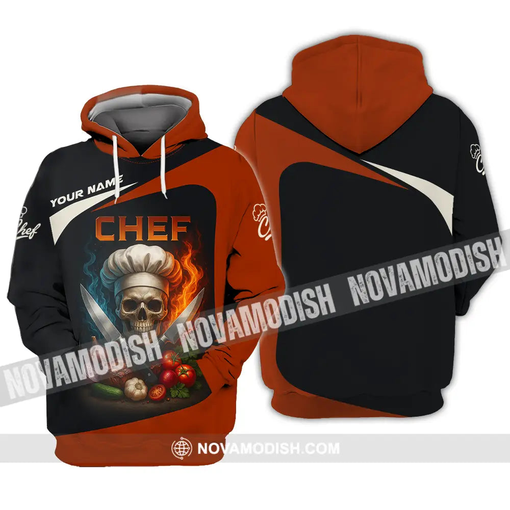 Unisex Shirt - Custom Skull Master Chef Chef Shirt Hoodie / S T-shirt