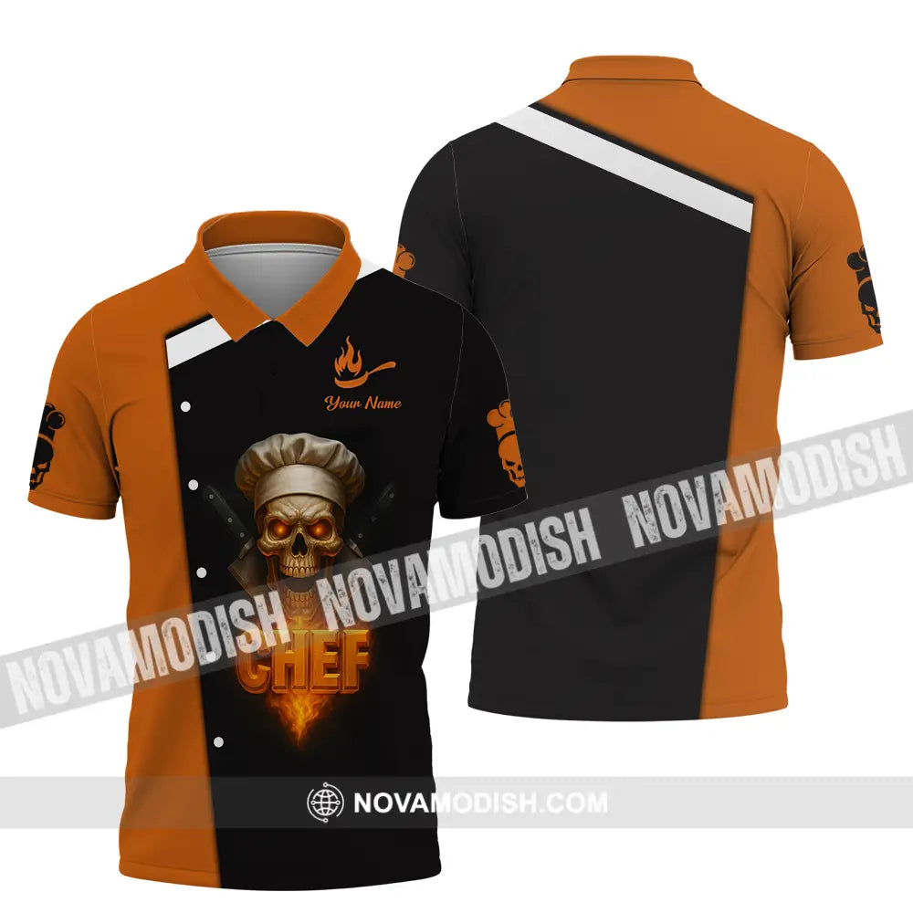 Unisex Shirt - Custom Skull Master Chef Shirt Polo Shirt / S T-shirt