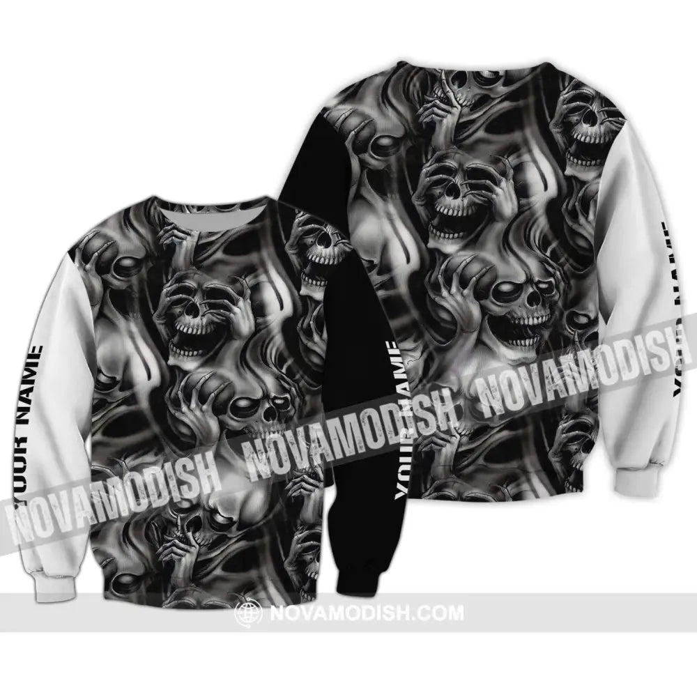 Unisex Shirt - Custom Skullcap Name T-Shirt Long Sleeve / S T-shirt