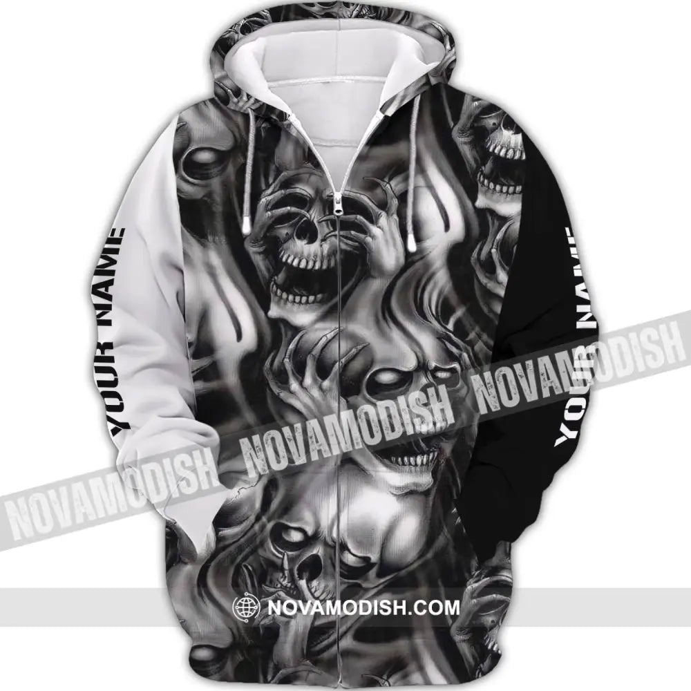 Unisex Shirt - Custom Skullcap Name T-Shirt Zipper Hoodie / S T-shirt