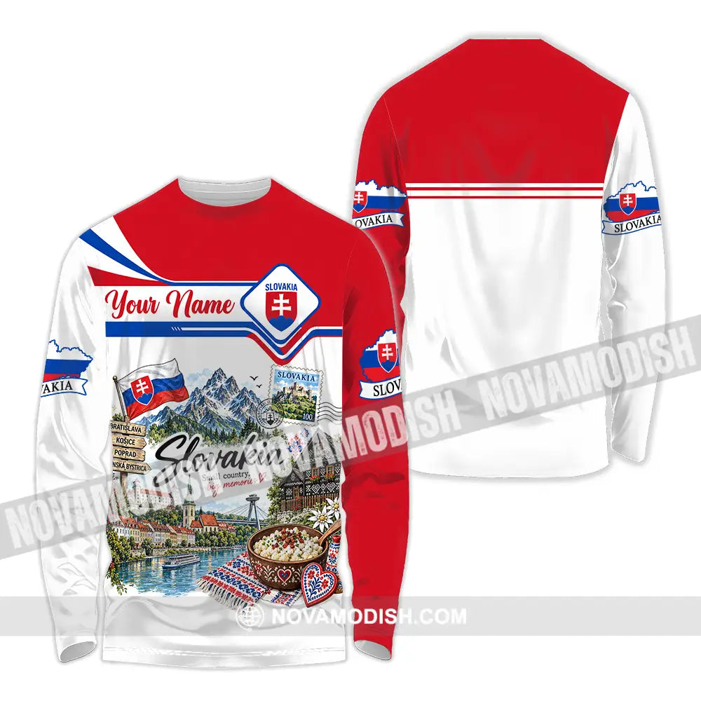 Unisex Shirt - Custom Slovakia Shirt - Long Sleeve Shirt / S - T-shirt