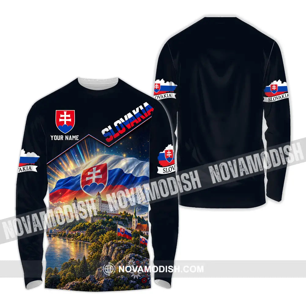 Unisex Shirt - Custom Slovakia Shirt - Long Sleeve Shirt / S - T-shirt