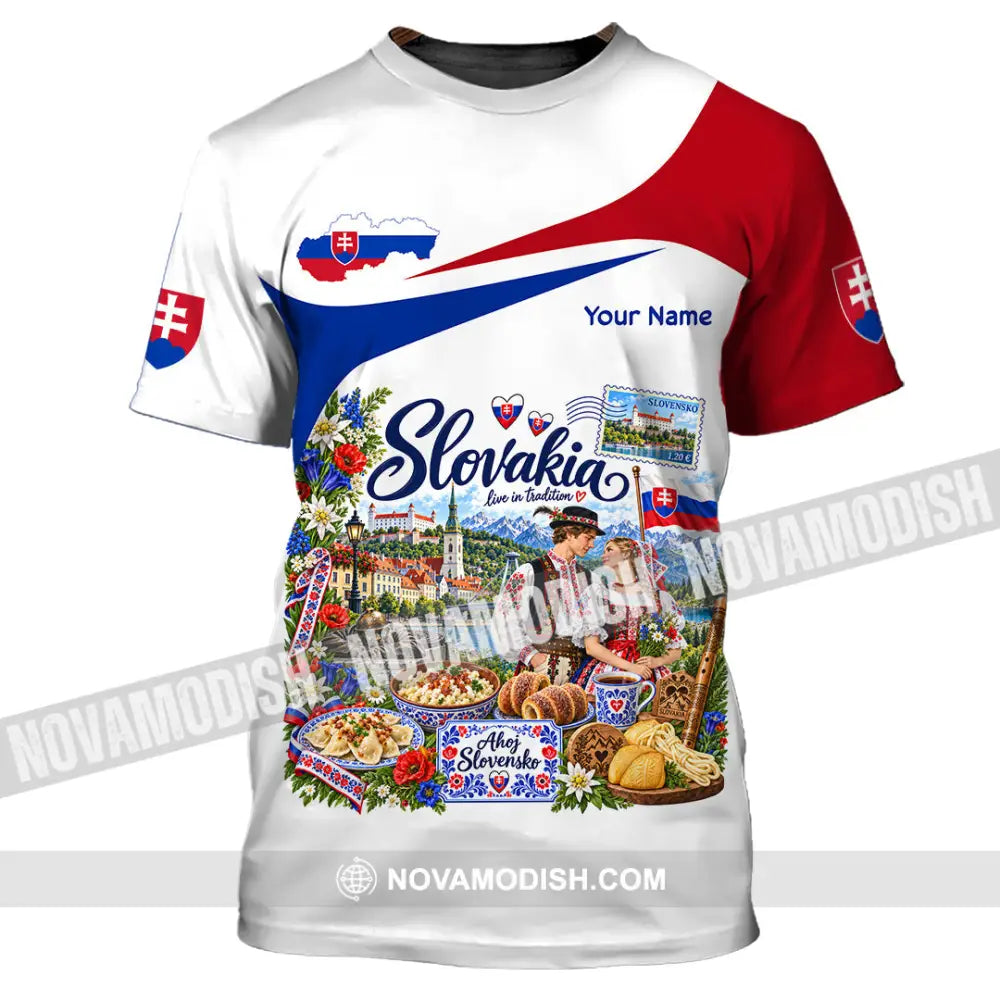 Unisex Shirt - Custom Slovakia Shirt - T-Shirt / S - T-shirt
