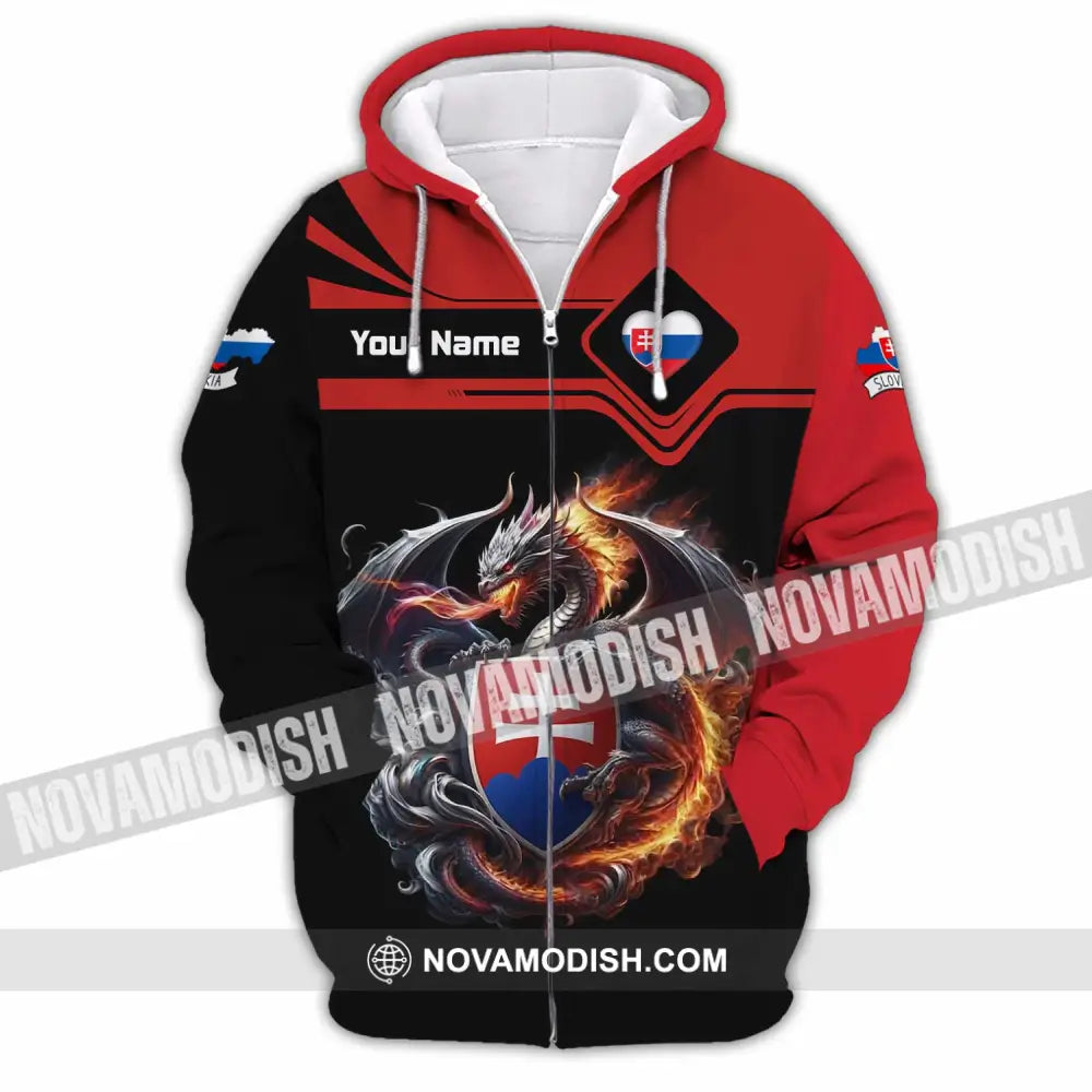 Unisex Shirt - Custom Slovakia Shirt - Zipper Hoodie / S - T-shirt