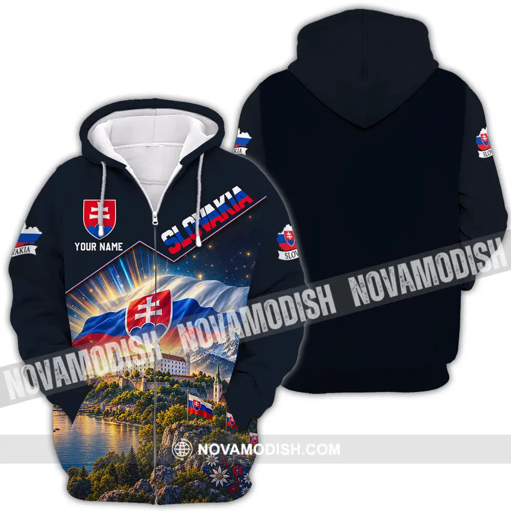 Unisex Shirt - Custom Slovakia Shirt - Zipper Hoodie / S - T-shirt