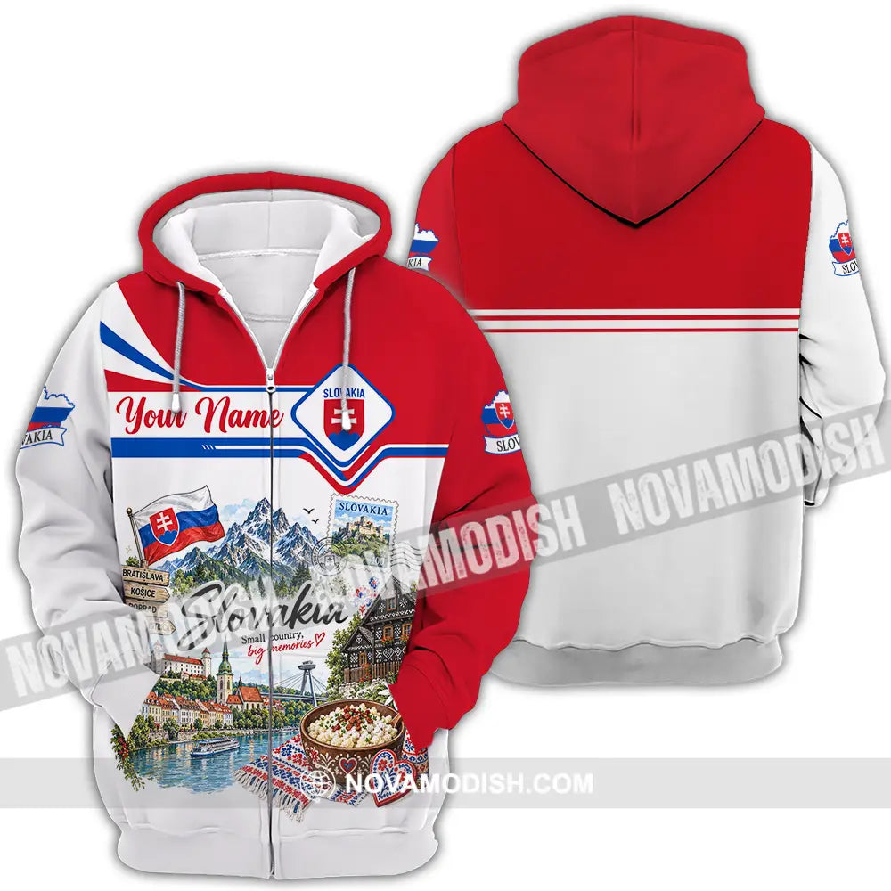 Unisex Shirt - Custom Slovakia Shirt - Zipper Hoodie / S - T-shirt