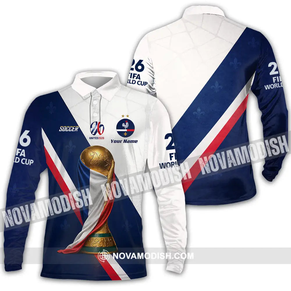 Unisex Shirt - Custom Soccer World Cup 2026 3D Shirt - Long Sleeve Polo / S - T-shirt