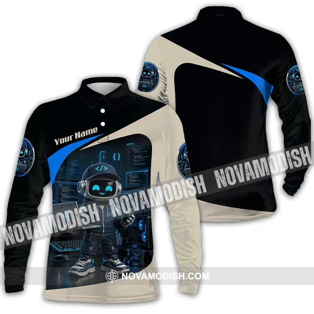 Unisex Shirt - Custom Software Developer Shirt - Long Sleeve Polo / S - T-shirt