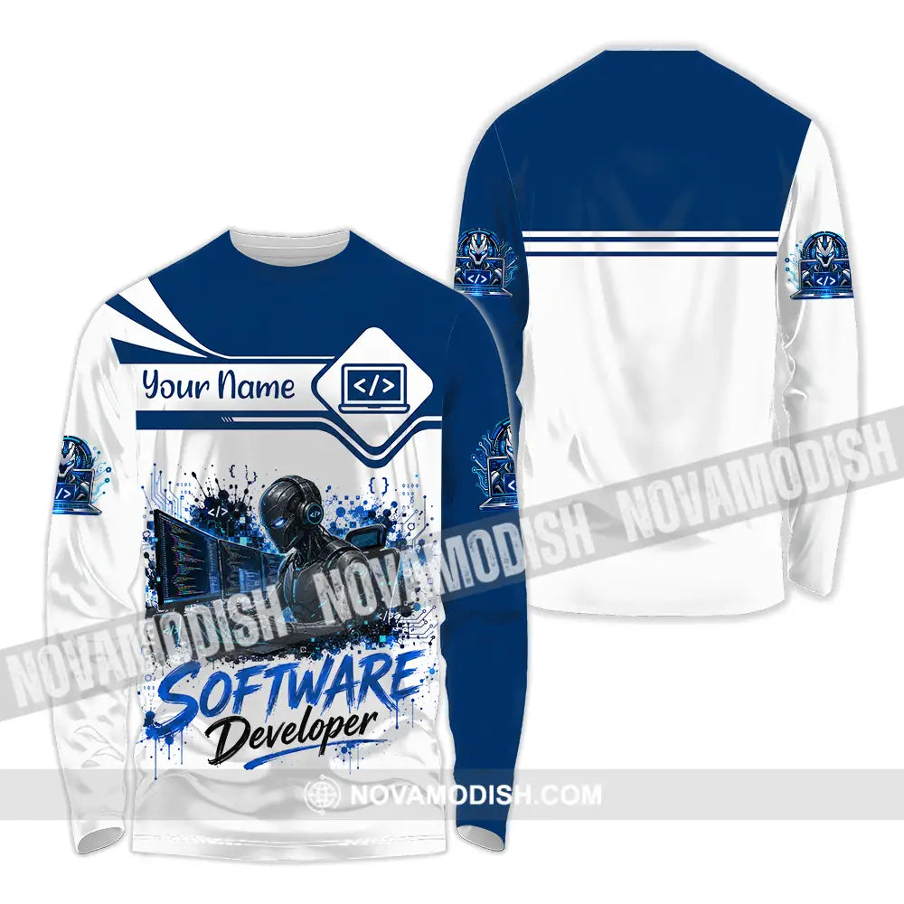Unisex Shirt - Custom Software Developer Shirt - Long Sleeve Shirt / S - T-shirt