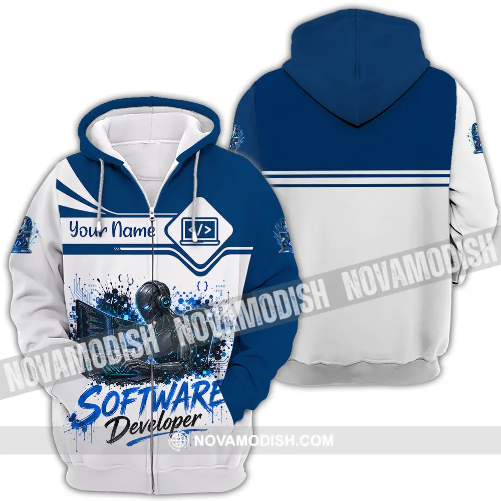 Unisex Shirt - Custom Software Developer Shirt - Zipper Hoodie / S - T-shirt