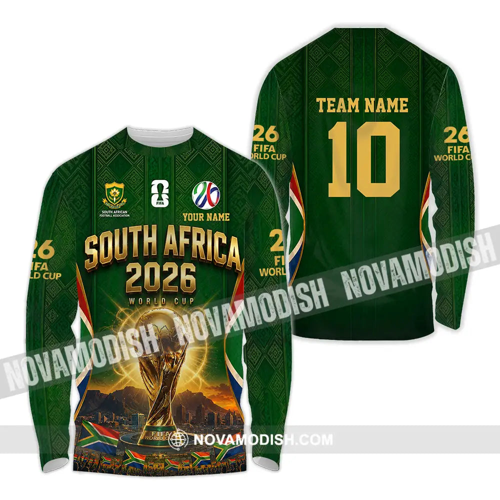 Unisex Shirt - Custom South Africa World Cup 2026 Shirt - Long Sleeve Shirt / S - T-shirt