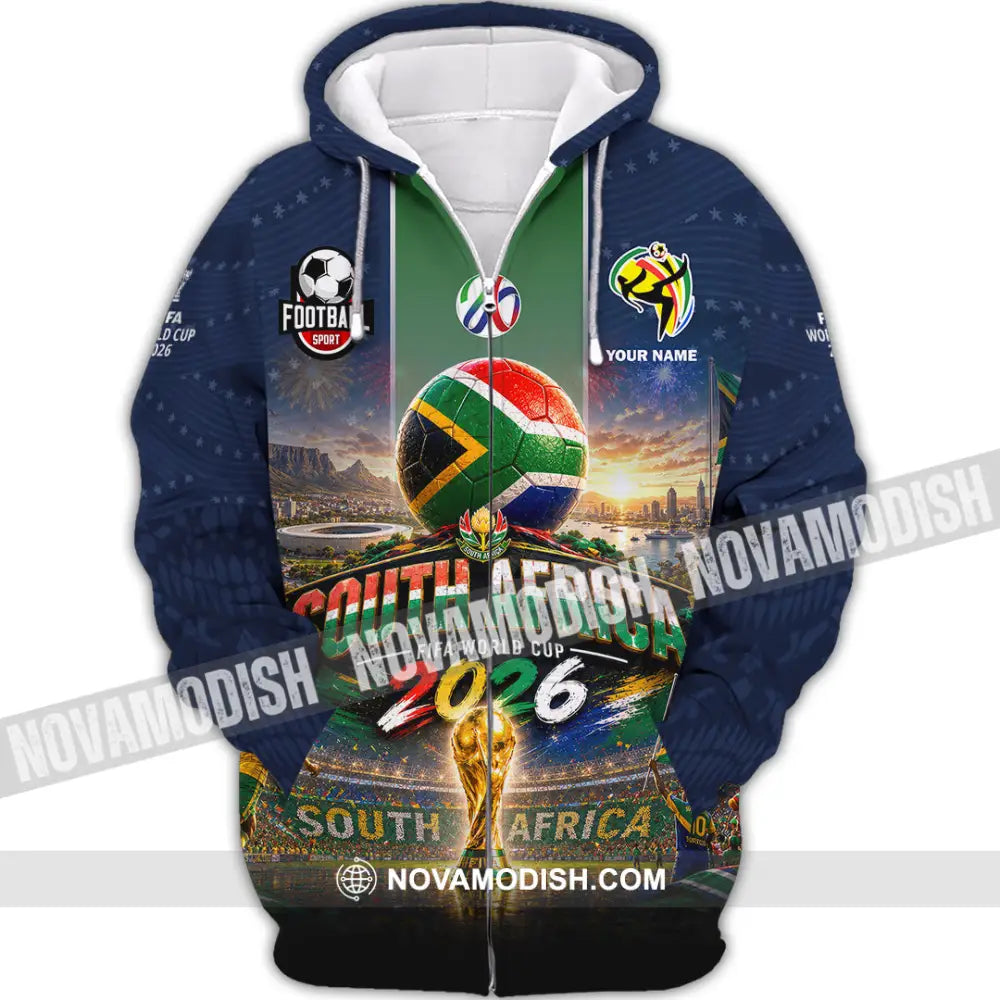 Unisex Shirt - Custom South Africa World Cup 2026 Shirt - Zipper Hoodie / S - T-shirt