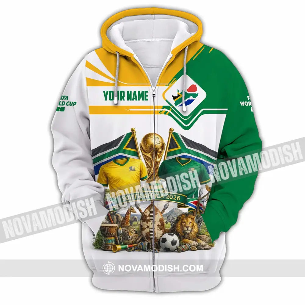 Unisex Shirt - Custom South Africa World Cup 2026 Shirt - Zipper Hoodie / S - T-shirt