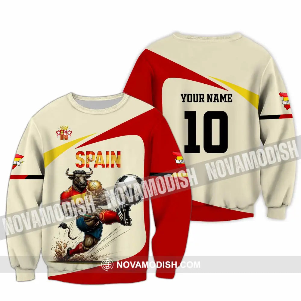 Unisex Shirt - Custom Spain 3D Shirt Long Sleeve / S T-shirt
