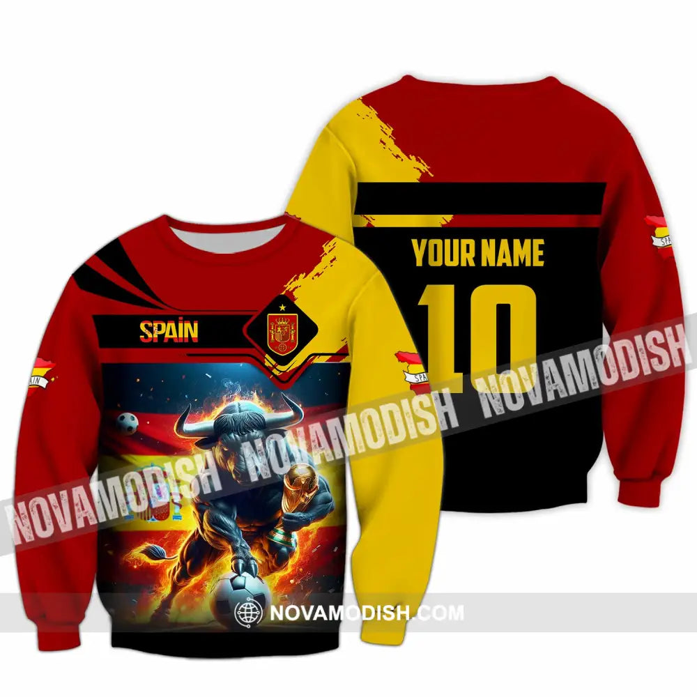 Unisex Shirt - Custom Spain 3D Shirt Long Sleeve / S T-shirt