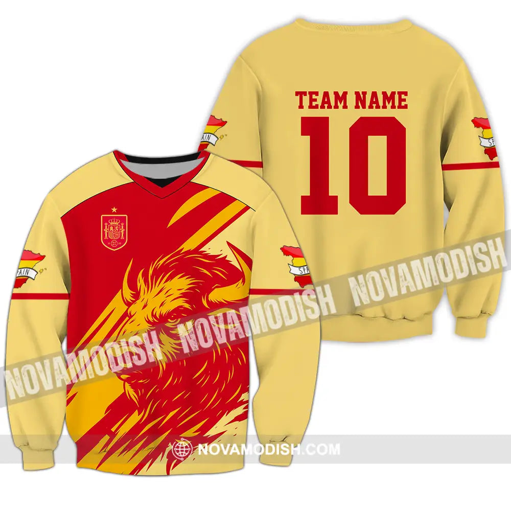 Unisex Shirt - Custom Spain 3D Shirt Long Sleeve / S T-shirt