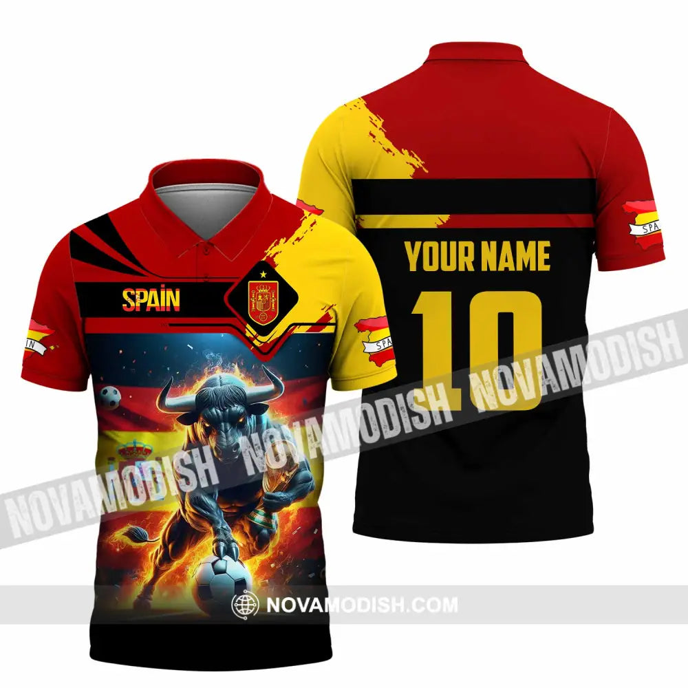 Unisex Shirt - Custom Spain 3D Shirt Polo Shirt / S T-shirt