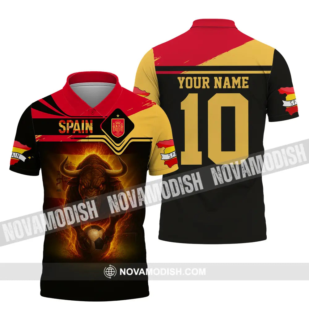 Unisex Shirt - Custom Spain 3D Shirt Polo Shirt / S T-shirt