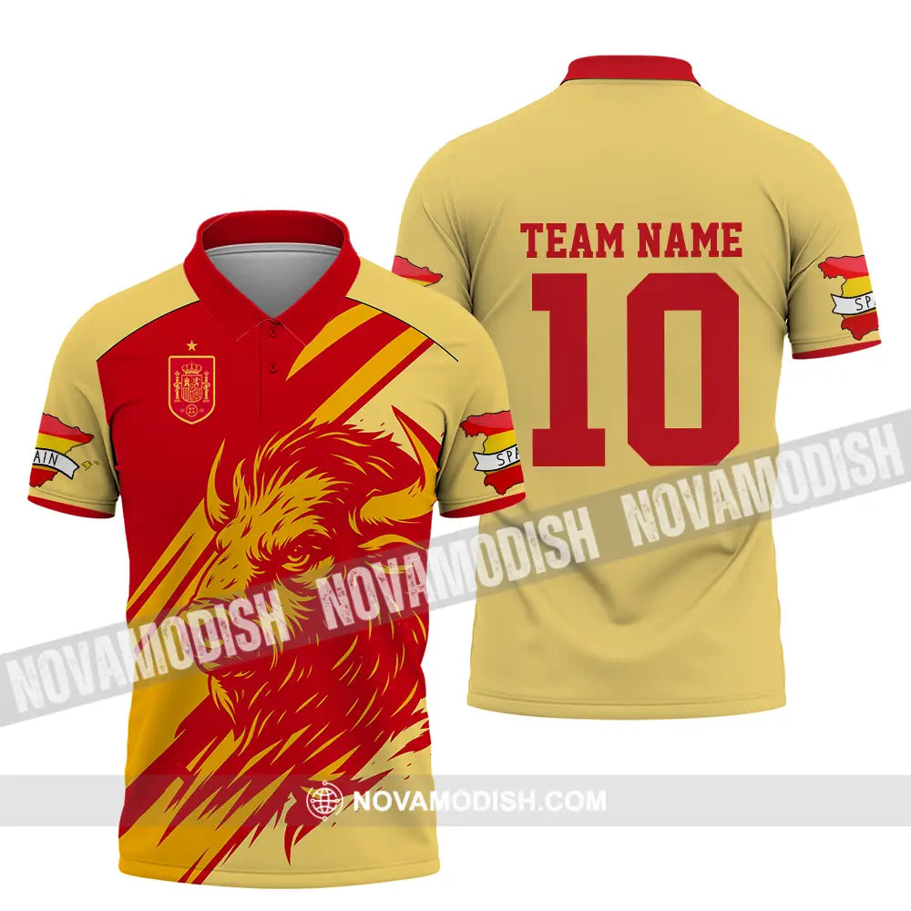 Unisex Shirt - Custom Spain 3D Shirt Polo Shirt / S T-shirt