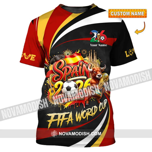 Unisex Shirt - Custom Spain Fifa World Cup 2026 3D Shirt T-shirt