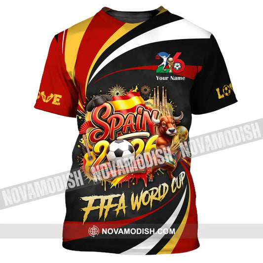 Unisex Shirt - Custom Spain Fifa World Cup 2026 3D Shirt T-Shirt / S T-shirt