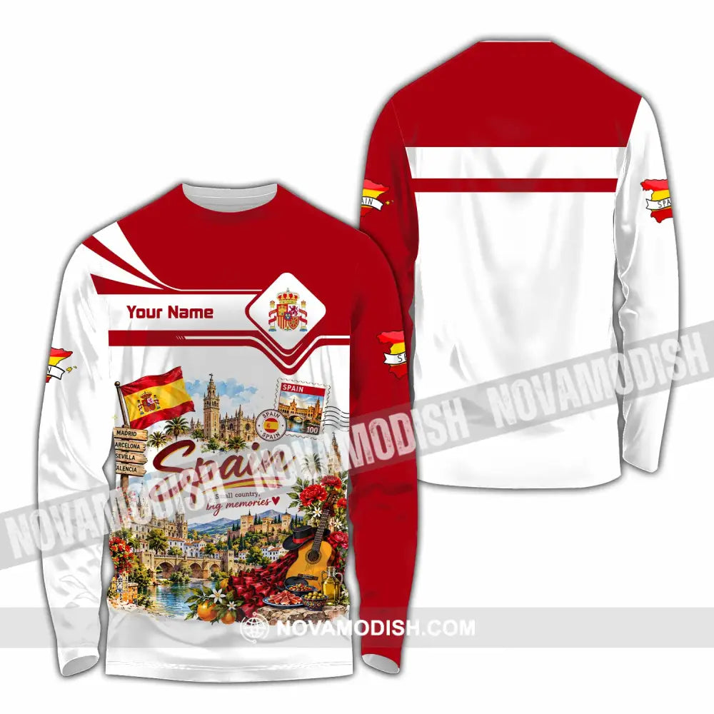 Unisex Shirt - Custom Spain Shirt - Long Sleeve Shirt / S - T-shirt