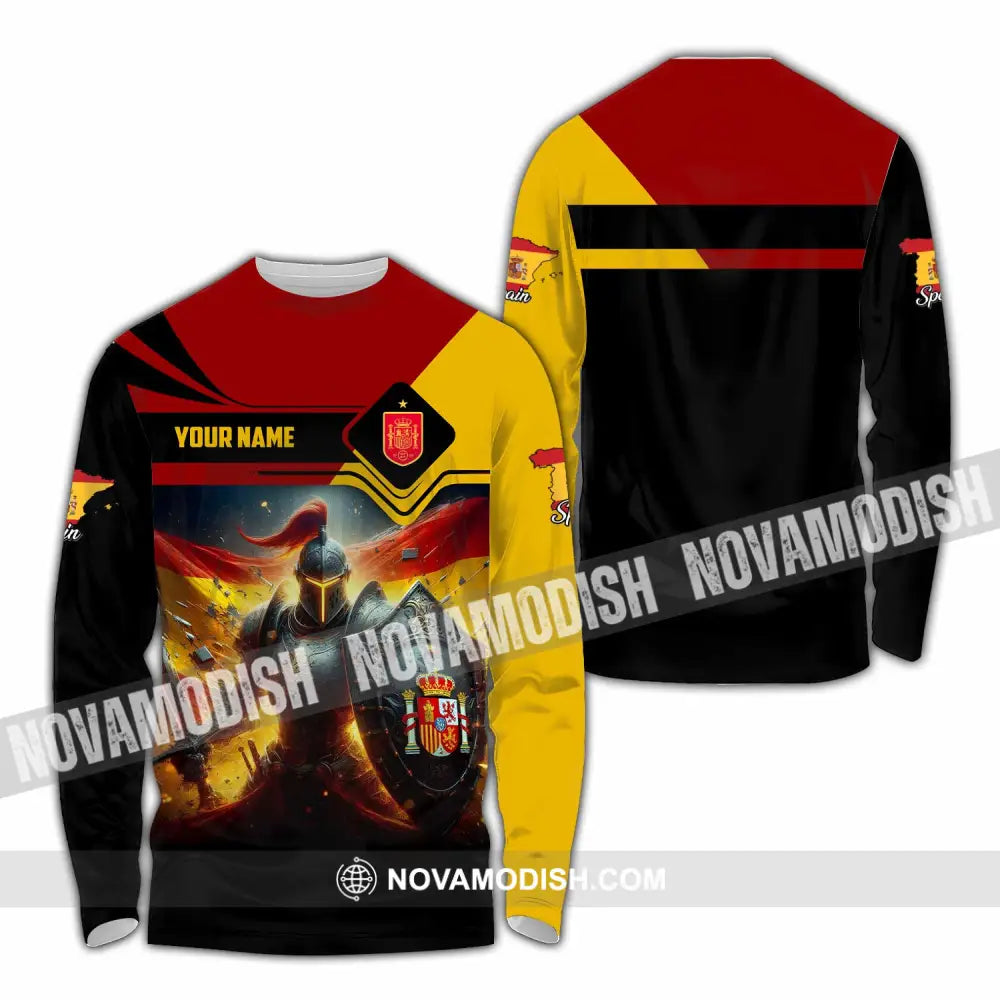 Unisex Shirt - Custom Spain Shirt Long Sleeve Shirt / S T-shirt